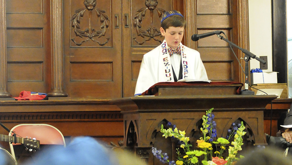 Elijah with the Torah at Temple Mishkan Israel